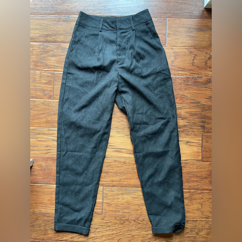 Black corduroy dress pants